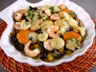 Image : recette Epinards aux fruits de mer