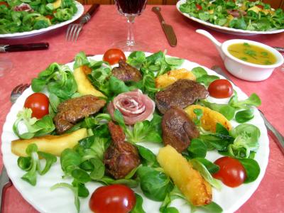 Image : Mâche - Salade de mâche aux foie de volaille