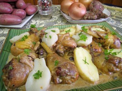 Abattis et pilons en blanquette