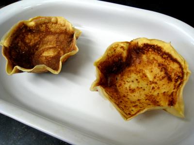 Coupelles de crêpes farcies aux encornets - 26.2