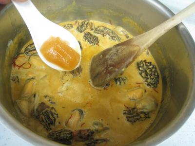 Noix de Saint-Jacques aux morilles et à la purée de marrons - 16.3