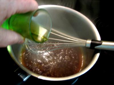 Chapon aux pommes et légumes avec sauce au champagne et armagnac - 17.1