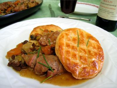 saindoux porc : Feuilletés de ris de veau et champignons