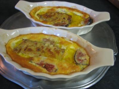 Image : Flans de foie gras aux panais et aux figues