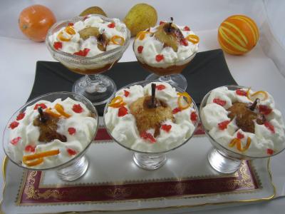 Image : Poires au cidre et sa crème fouettée