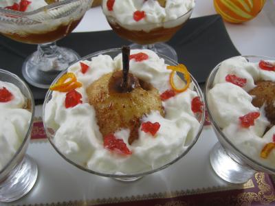 Image : recette Poires au cidre et sa crème fouettée