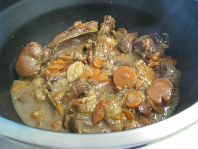 Image : Coq au vin aux cèpes façon auvergnate