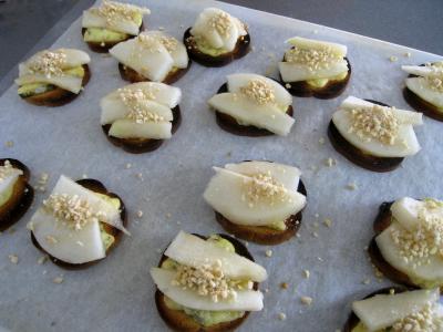 Canapés au bleu de Bavière et aux poires - 7.2