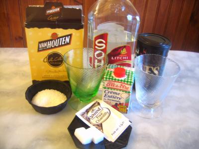 Ingrédients pour la recette : Café et noix de coco