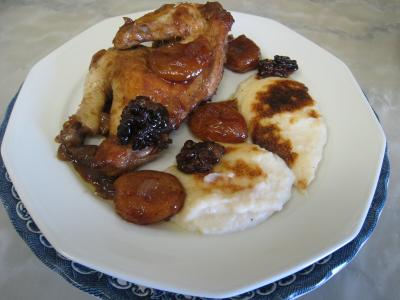 Image : Coquelet au miel et sa purée de navets