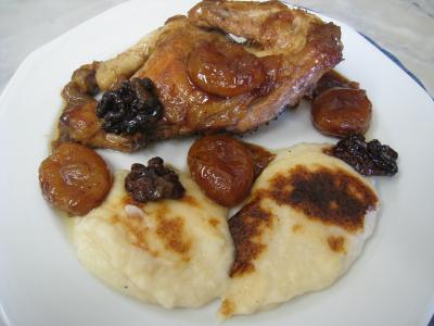 Image : recette Coquelet au miel et sa purée de navets
