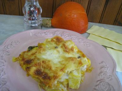 Image : Lasagnes au potimarron et au Saint-Agur