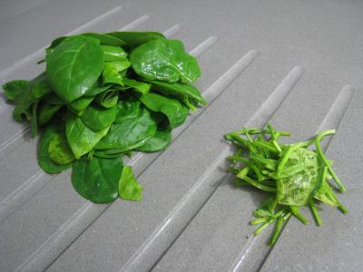 Galettes d'épinards aux oeufs de saumon - 1.1