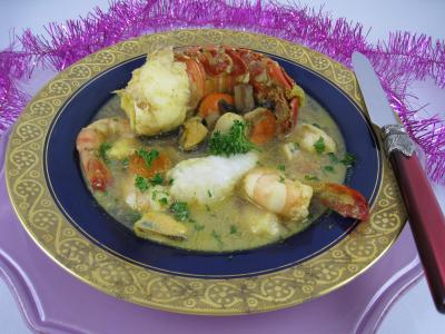 Image : Soupe de crustacés et de lotte