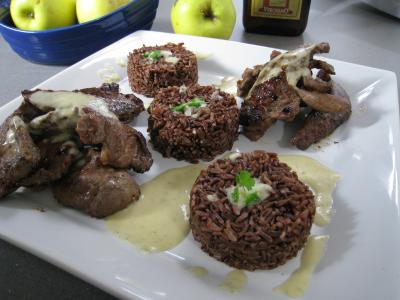 Aiguillettes de canard gras au coulis de pommes - 12.3