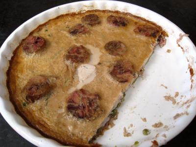 Image : Andouillettes en clafoutis façon Lyonnaise