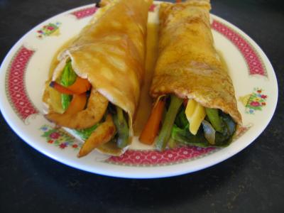 vinaigre : Crêpes chinoises aux légumes