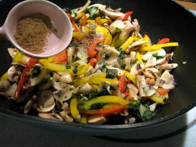 Crêpes aux épinards, aux champignons et son saumon fumé - 7.4