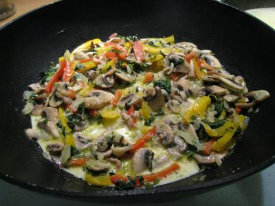 Crêpes aux épinards, aux champignons et son saumon fumé - 7.2