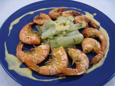 Image : recette Crevettes à l'anis et sa sauce à l'orange