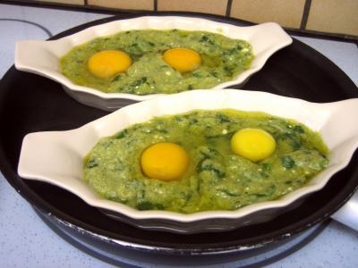 Cassolettes d'oeufs aux restes de purée de brocolis - 6.2