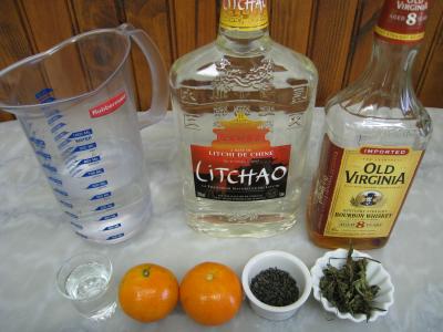 Ingrédients pour la recette : Cocktail au thé au Bourbon et à la menthe