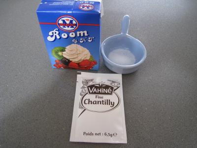 Ingrédients pour la recette : Chantilly