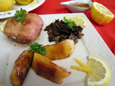 Image : recette Paupiettes au citron, aux cèpes et aux pommes