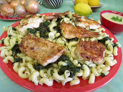 Image : Colin et espadon avec sauce aux fines herbes