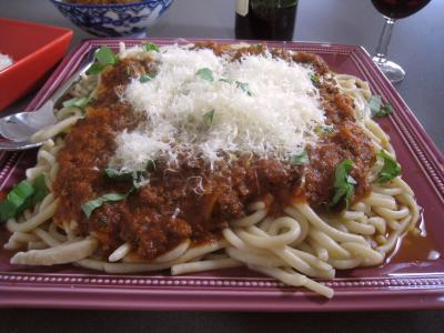 Image : Pâtes spaghettis à la bolognaise