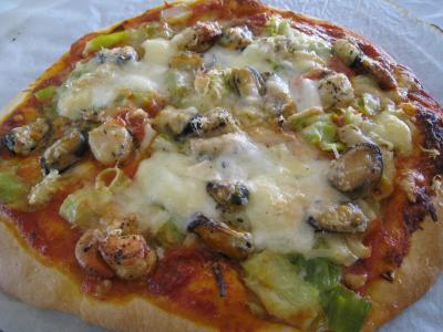Image : Pizza marinara aux moules à l'italienne