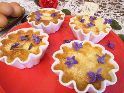 Image : Flans au Saint-Agur et aux noisettes