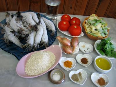 Ingrédients pour la recette : Gambas aux épices façon orientale