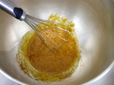 Gâteau au chocolat et son coulis de melon et pêches - 4.3