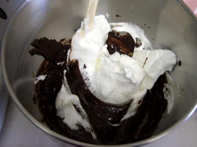 Gâteau au chocolat et son coulis de melon et pêches - 6.3