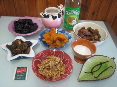 Ingrédients pour la recette : Mendiants au rhum