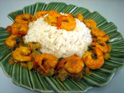 Cuisine diététique : Crevettes à la Réunionnaise