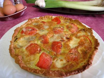 Pour débutants : Quiche aux tomates et au gorgonzola façon italienne