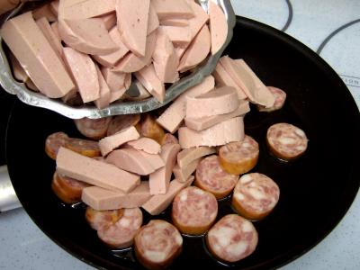 Image : Ragoût de saucisses fumées