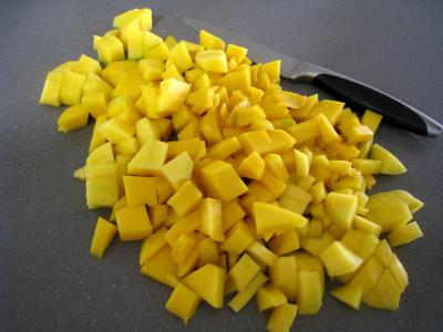 Brèdes cresson et mangue à la mauricienne - 1.2