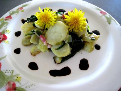Image : Salade de pissenlits au lard à l'ardennaise