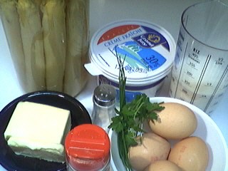 Ingrédients pour la recette : Flan d'asperges 