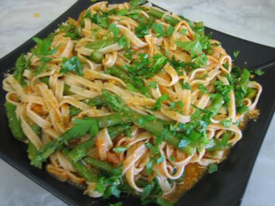 Pour débutants : Tagliatelles aux asperges