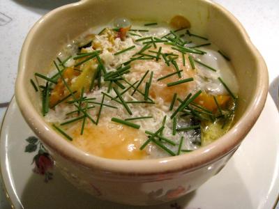 Image : Sauté de légumes et ses oeufs au bain-marie