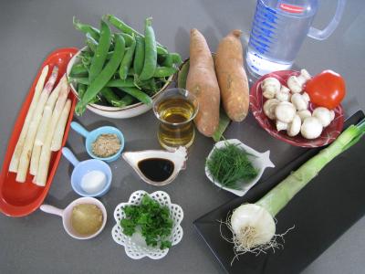 Ingrédients pour la recette : Minestrone aux asperges