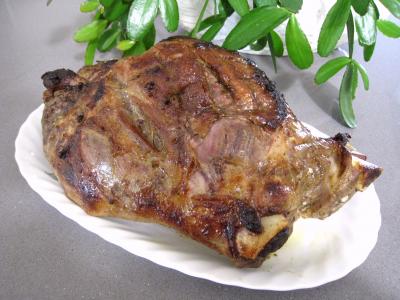 Gigot caramélisé au miel
