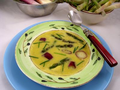 vin blanc sec : Crème d'ognasses et d'asperges façon landaise