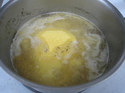 Polenta aux ognasses, aux épinards et aux asperges - 7.4