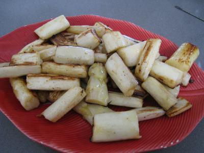 Polenta aux ognasses, aux épinards et aux asperges - 13.2