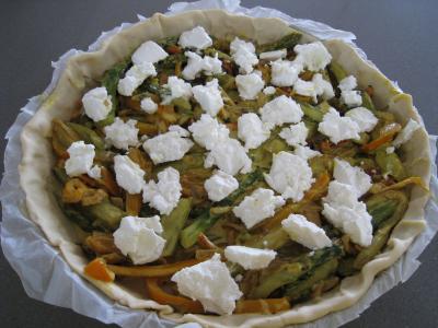 Image : Tarte aux asperges au fromage frais de chèvre